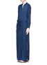 Figure View - Click To Enlarge - VINCE - Drawstring waist washed crepe maxi dress