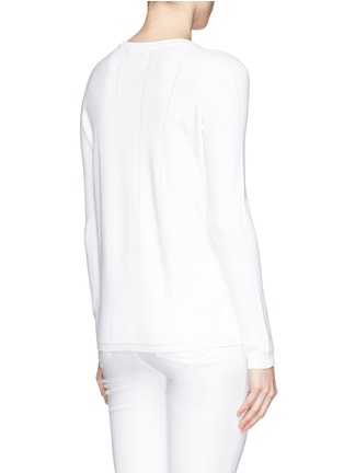 Back View - Click To Enlarge - VINCE - Side zip contrast knit sweater