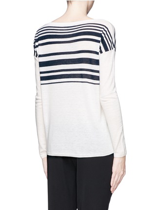 Back View - Click To Enlarge - VINCE - Variegated stripe wool-cashmere sweater