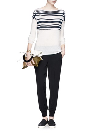 Figure View - Click To Enlarge - VINCE - Variegated stripe wool-cashmere sweater