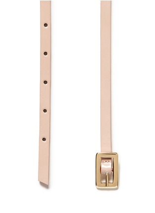 Detail View - Click To Enlarge - MAISON BOINET - Round stud leather skinny belt