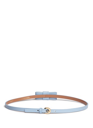 Back View - Click To Enlarge - MAISON BOINET - Bow leather skinny belt