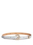 Main View - Click To Enlarge - MAISON BOINET - Strass buckle nappa leather skinny belt