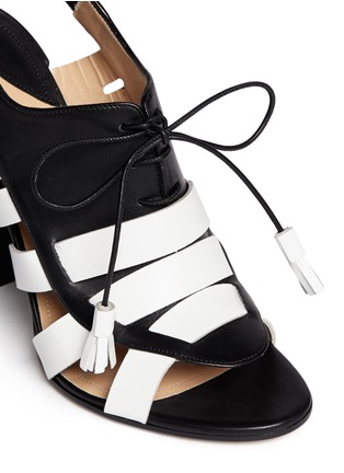 Detail View - Click To Enlarge - PAUL ANDREW - 'Dimitros' Oxford lace-up strappy sandals