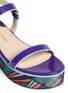 Detail View - Click To Enlarge - PAUL ANDREW - 'Leros' geometric print flatform patent leather sandals