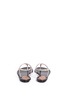 Back View - Click To Enlarge - RENÉ CAOVILLA - Strass satin T-strap flat sandals
