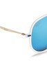 Detail View - Click To Enlarge - RAY-BAN - 'Light Ray' matte acetate aviator mirror sunglasses
