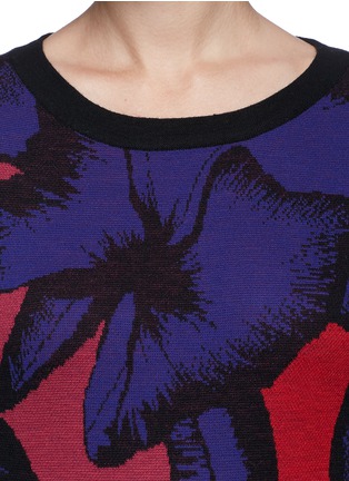 Detail View - Click To Enlarge - DIANE VON FURSTENBERG - 'April' poppy leopard print wool sweater