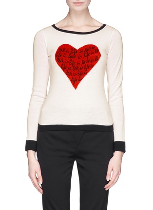 Main View - Click To Enlarge - DIANE VON FURSTENBERG - 'Jillian' heart print sweater