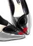 Detail View - Click To Enlarge - ALICE & OLIVIA - 'Josie' face appliqué mirror leather pumps