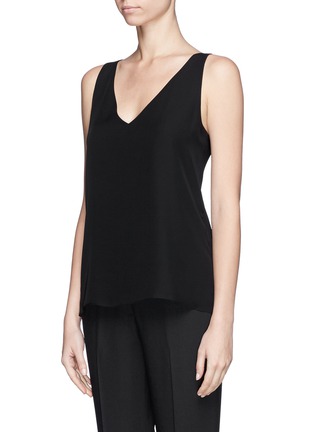 Front View - Click To Enlarge - THEORY - 'Martosh' V-neck double layer tank top