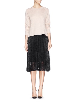 Figure View - Click To Enlarge - THEORY - 'Zeyn' plissé pleat guipure lace skirt