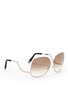 Figure View - Click To Enlarge - VICTORIA BECKHAM - Oversized round frame sunglasses