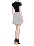 Back View - Click To Enlarge - ALICE & OLIVIA - Charlotte tweed collar and skirt cotton-blend dress