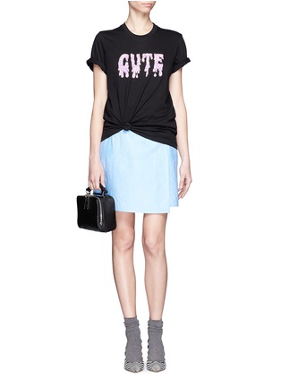 Figure View - Click To Enlarge - MARKUS LUPFER - Alex 'Cute' sequin text T-shirt