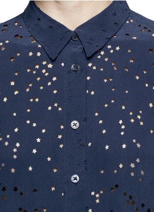 Detail View - Click To Enlarge - EQUIPMENT - Audrey star laser-cut silk shirt