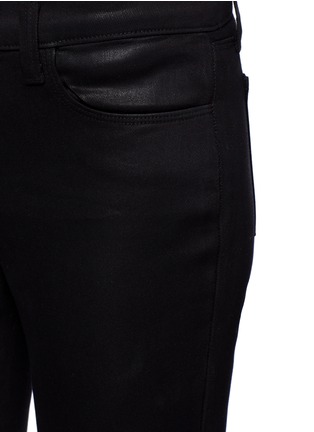 Detail View - Click To Enlarge - J BRAND - Super Skinny lacquered black jeans