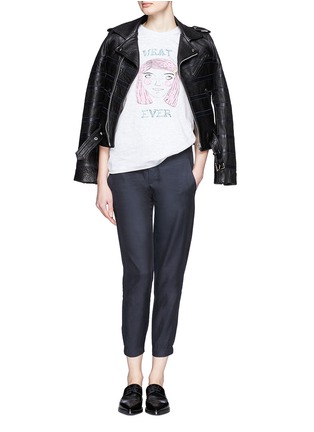 Figure View - Click To Enlarge - MARKUS LUPFER - 'Whatever' sequin and face print T-shirt
