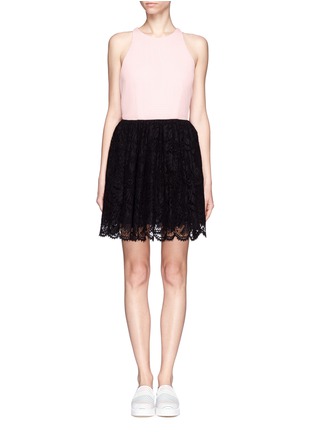 Main View - Click To Enlarge - MSGM - Mesh and lace dress
