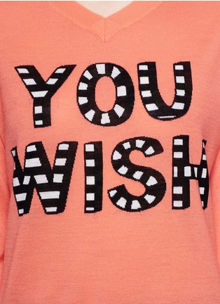Detail View - Click To Enlarge - MARKUS LUPFER - Joey ' You Wish' intarsia sweater