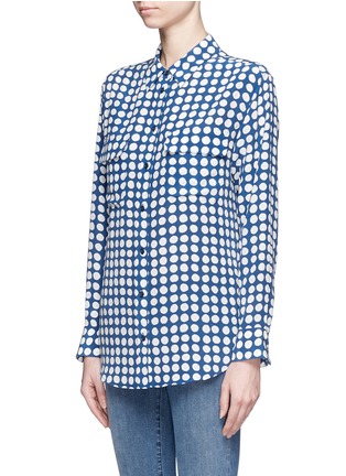 Front View - Click To Enlarge - EQUIPMENT - Signature dot print silk shirt