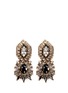 Main View - Click To Enlarge - AERIN - x Erickson Beamon Crystal and jet black stone pendant earrings