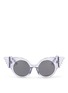 Main View - Click To Enlarge - LINDA FARROW DESIGNERS COLLECTION - x Jeremy Scott 'Wings' acetate sunglasses