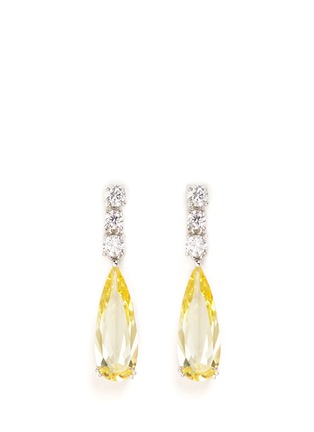 Main View - Click To Enlarge - CZ BY KENNETH JAY LANE - Pear cut cubic zirconia drop earrings