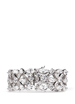 Back View - Click To Enlarge - CZ BY KENNETH JAY LANE - Mixed cut cubic zirconia bracelet