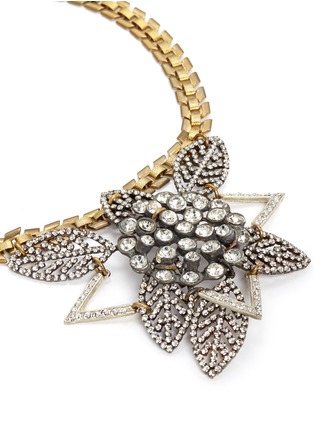 Detail View - Click To Enlarge - LULU FROST - Poseidon pavé crystal leaf pendant necklace
