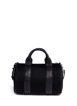 Back View - Click To Enlarge - ALEXANDER WANG - Rocco stud base mesh leather duffle bag