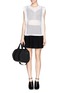 Figure View - Click To Enlarge - ALEXANDER WANG - Rocco stud base mesh leather duffle bag