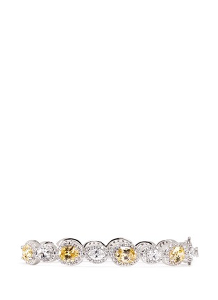 Main View - Click To Enlarge - CZ BY KENNETH JAY LANE - Oval cut cubic zirconia bangle