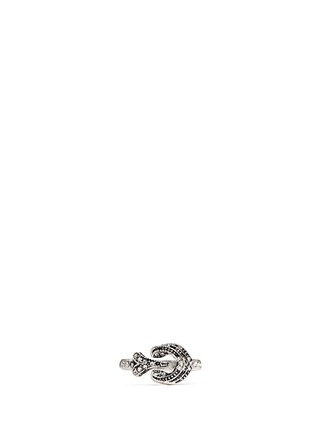 Main View - Click To Enlarge - LULU FROST - Quest' curve arrow crystal pavé ring