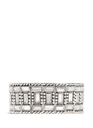 Main View - Click To Enlarge - PHILIPPE AUDIBERT - Engraved rhinestone elasticated bracelet