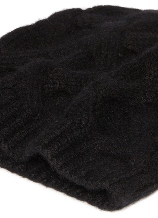 Detail View - Click To Enlarge - ARMAND DIRADOURIAN - Honeycomb cable knit cashmere beanie