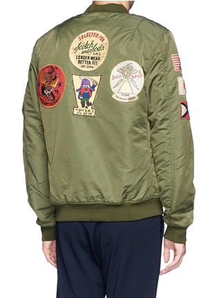 Back View - Click To Enlarge - SCOTCH & SODA - Badge bomber jacket