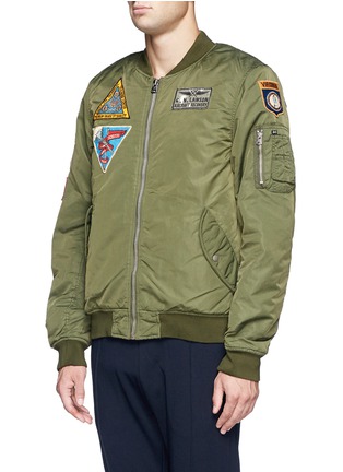 Front View - Click To Enlarge - SCOTCH & SODA - Badge bomber jacket