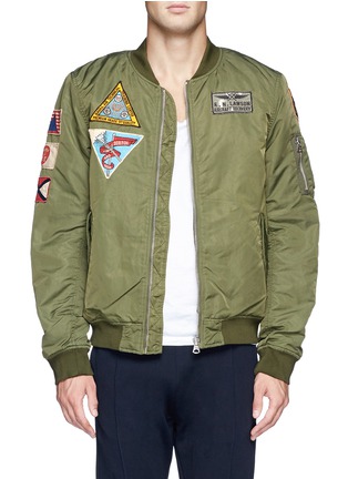 Main View - Click To Enlarge - SCOTCH & SODA - Badge bomber jacket