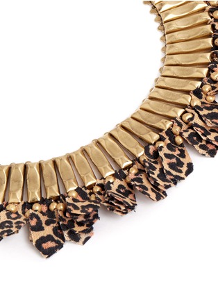 Detail View - Click To Enlarge - ELA STONE - Baker leopard print chain necklace