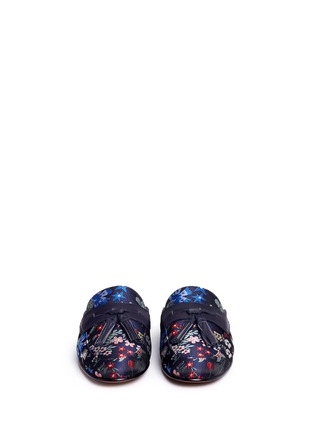 Front View - Click To Enlarge - SAM EDELMAN - 'Paris' tassel floral jacquard slide loafers