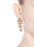 Figure View - Click To Enlarge - CZ BY KENNETH JAY LANE - Cubic zirconia leaf cluster drop clip earrings