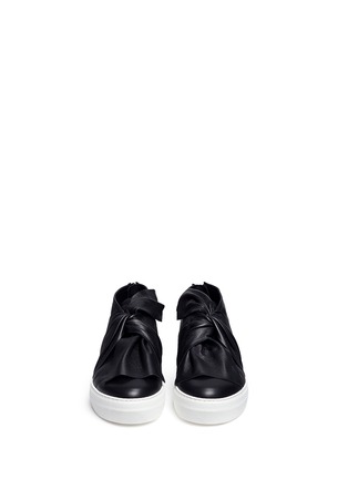 Front View - Click To Enlarge - PORTS 1961 - Knot vamp platform leather sneakers