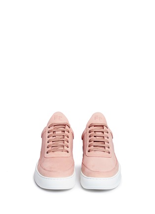 Front View - Click To Enlarge - FILLING PIECES - 'Low Top' nubuck leather sneakers