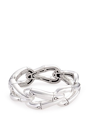 Figure View - Click To Enlarge - JOHN HARDY - Silver bamboo loop bangle