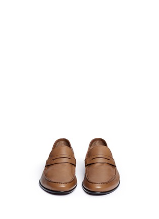 Front View - Click To Enlarge - HARRYS OF LONDON - 'James' soft leather penny loafers