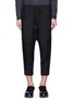 Main View - Click To Enlarge - THE VIRIDI-ANNE - Dropped crotch cropped linen jogging pants