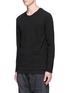 Front View - Click To Enlarge - THE VIRIDI-ANNE - Distressed layered long sleeve T-shirt