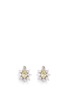 Main View - Click To Enlarge - CZ BY KENNETH JAY LANE - Cubic zirconia floral clip earrings