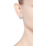 Figure View - Click To Enlarge - CZ BY KENNETH JAY LANE - Cubic zirconia floral clip earrings